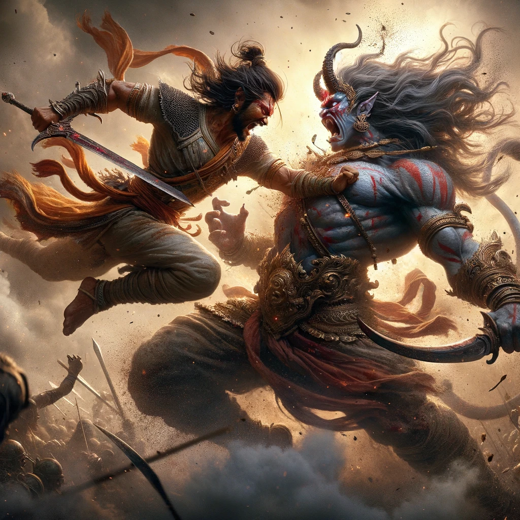 Angada Slays Vajradamshtra